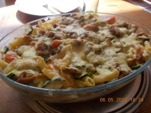 Nudelauflauf mit Gyros - Rezept