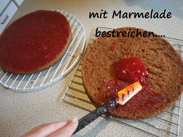 Schnee Torte mit Topfen Obers Frucht Creme - Rezept - Bild Nr. 15