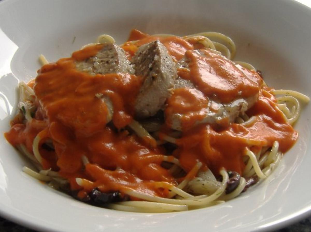 Spaghetti mit frischem Thunfisch und Fenchel - Rezept