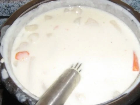 Kassler in Krustenbrotmantel mit Schwarzwurzelgemüse und Rösti - Rezept - Bild Nr. 5