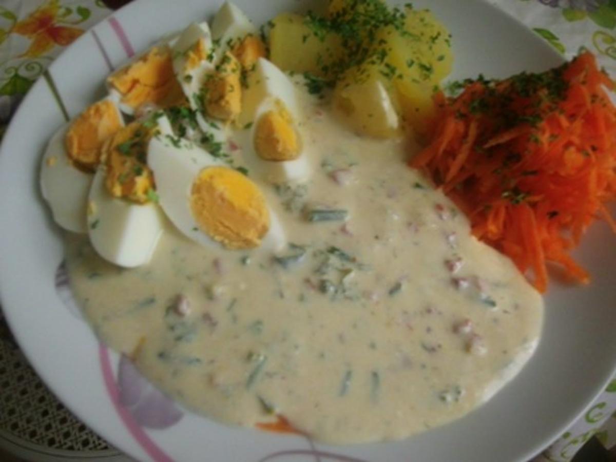 Eier in Schinken Frischkäse Kräutersauce - Rezept - Bild Nr. 6