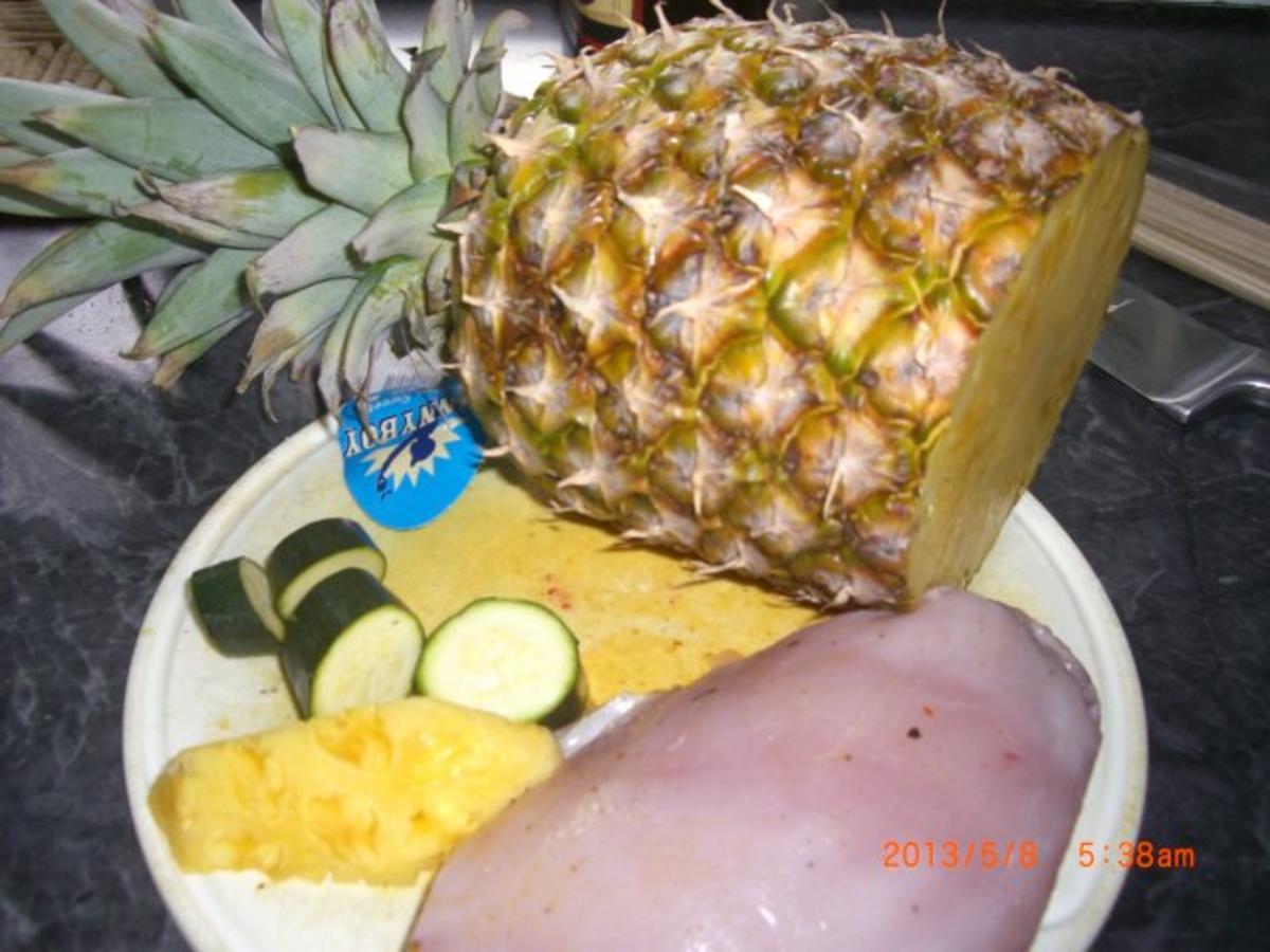 Putenspieße mit Ananas und Zuchini - Rezept - Bild Nr. 2