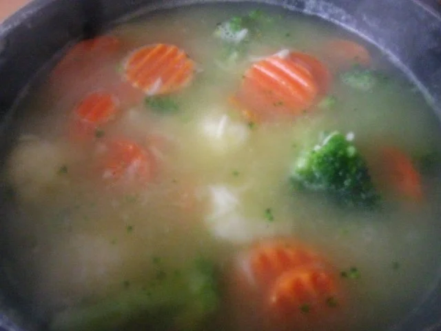 Gemüsereis mit 2 Sorten  Fisch in Sahnedillsauce - Rezept - Bild Nr. 5