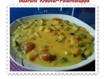 Rezept: Suppe: Kräuter-Polentasuppe Suppe: Kräuter-Polentasuppe - Rezept