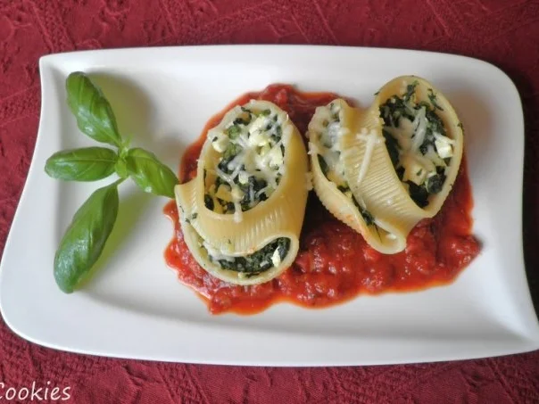 Lumaconi mit Spinat und Schafskäse .... - Rezept - Bild Nr. 3