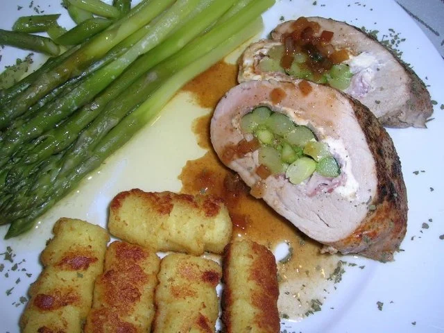 Schweinefilet, gefüllt mit grünem Spargel - Rezept - Bild Nr. 3