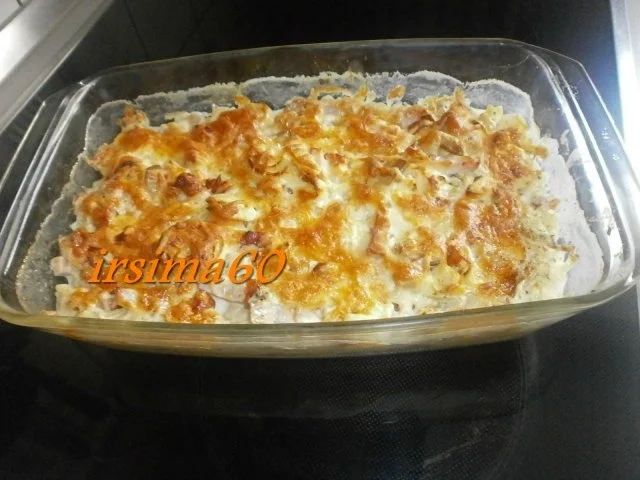 Rezept: Nudelauflauf mit Kasseler Bild Nr. 3 Nudelauflauf mit Kasseler - Rezept - Bild Nr. 3