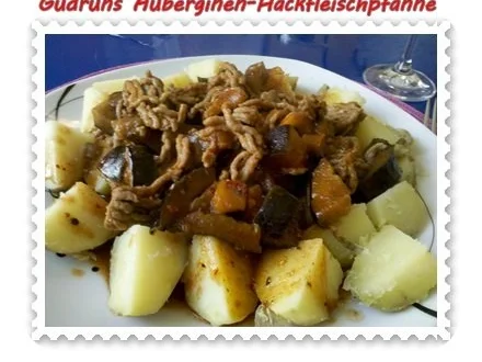 Hackfleisch: Auberginen-Hackfleischpfanne - Rezept