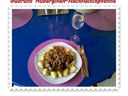 Hackfleisch: Auberginen-Hackfleischpfanne - Rezept - Bild Nr. 8