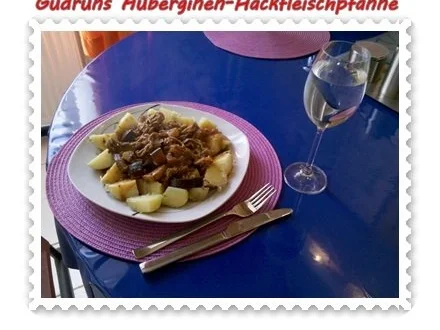 Hackfleisch: Auberginen-Hackfleischpfanne - Rezept - Bild Nr. 9