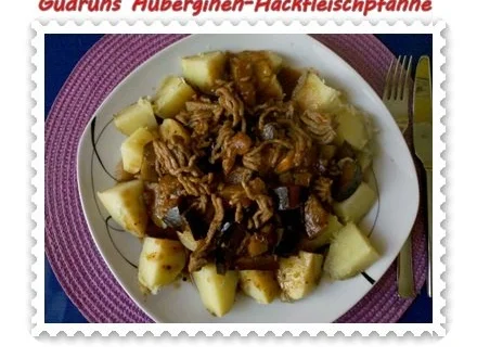 Hackfleisch: Auberginen-Hackfleischpfanne - Rezept - Bild Nr. 11
