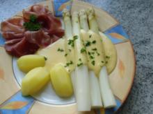 ❤ Spargel  mit Sauce - Hollandaise...   & ...Tiroler Schinken... ❤ - Rezept