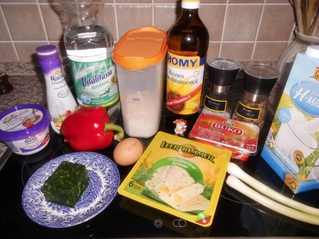 Rezept: Spinat-Pfannkuchen mit Käsecreme>> Bild Nr. 2 Spinat-Pfannkuchen mit Käsecreme>> - Rezept - Bild Nr. 2