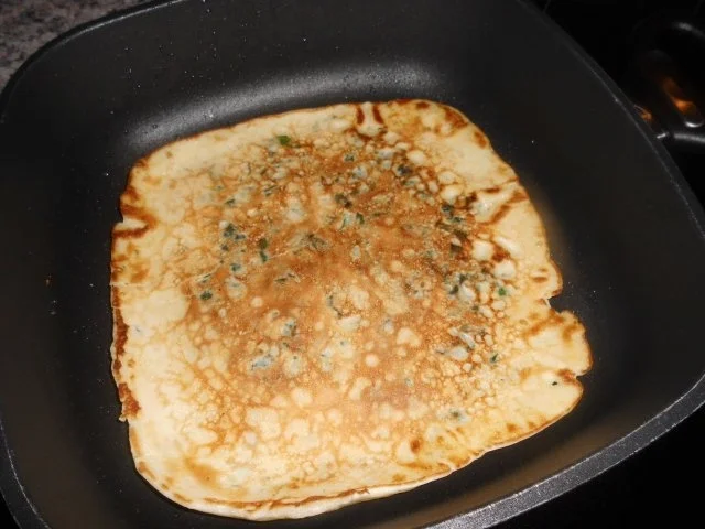 Rezept: Spinat-Pfannkuchen mit Käsecreme>> Bild Nr. 3 Spinat-Pfannkuchen mit Käsecreme>> - Rezept - Bild Nr. 3