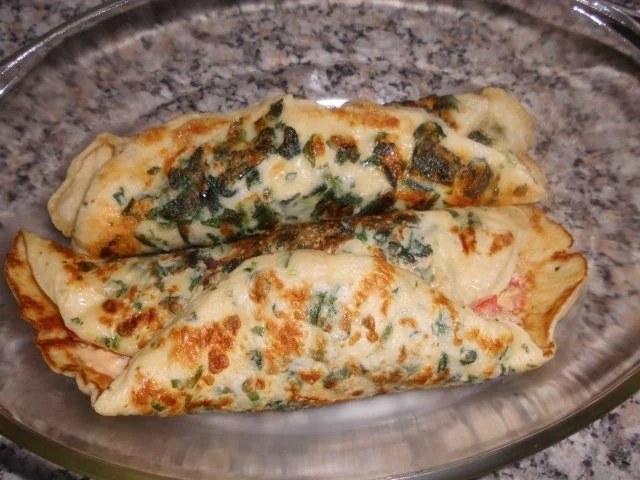 Rezept: Spinat-Pfannkuchen mit Käsecreme>> Bild Nr. 7 Spinat-Pfannkuchen mit Käsecreme>> - Rezept - Bild Nr. 7