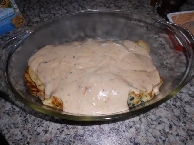 Rezept: Spinat-Pfannkuchen mit Käsecreme>> Bild Nr. 9 Spinat-Pfannkuchen mit Käsecreme>> - Rezept - Bild Nr. 9