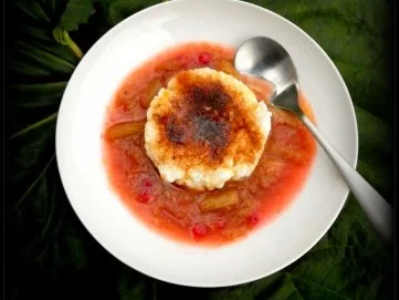 Kokosmilchreis mit  Gewürz-Rhabarber - Rezept