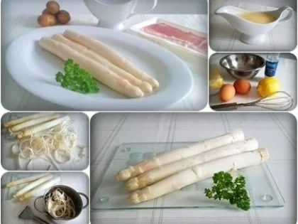 Spargel mit Jausenspeck, Pellkartoffeln und selbstgemachter Sauce Hollandaise - Rezept - Bild Nr. 2