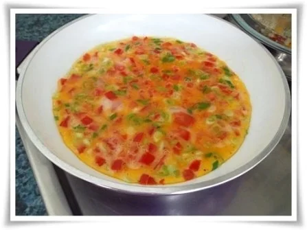 Pikantes  Omelett mit Tomaten und Frühlingszwiebeln - Rezept - Bild Nr. 15