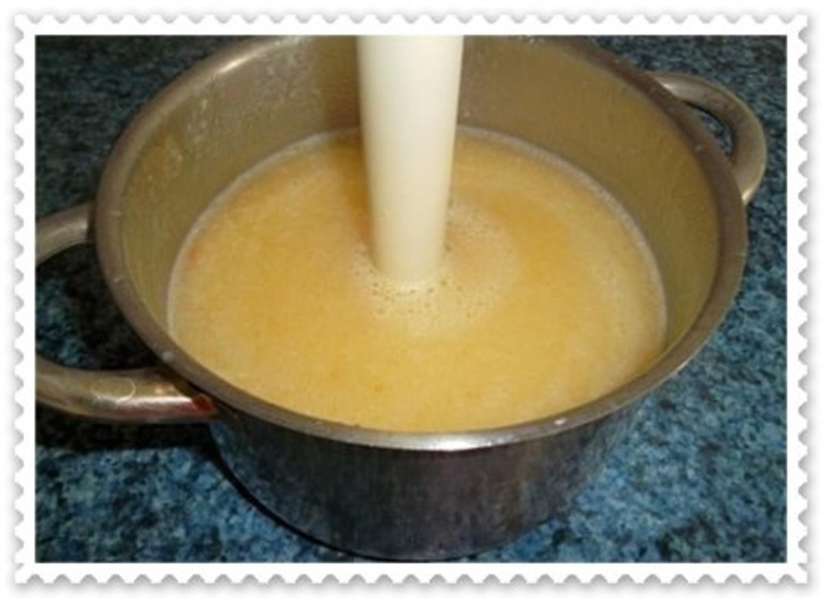Kohlrabi Cremesuppe mit buntem Gemüsetürmchen - Rezept - Bild Nr. 9