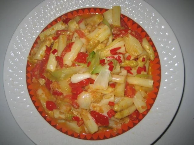 Spargelpfanne süss-scharf (leicht) - Rezept - Bild Nr. 2