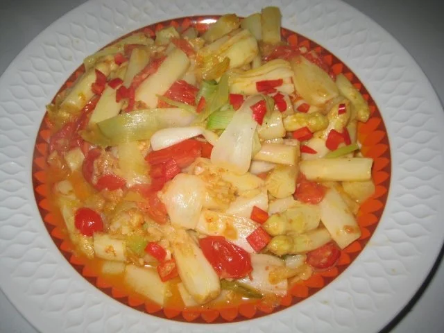 Spargelpfanne süss-scharf (leicht) - Rezept - Bild Nr. 3