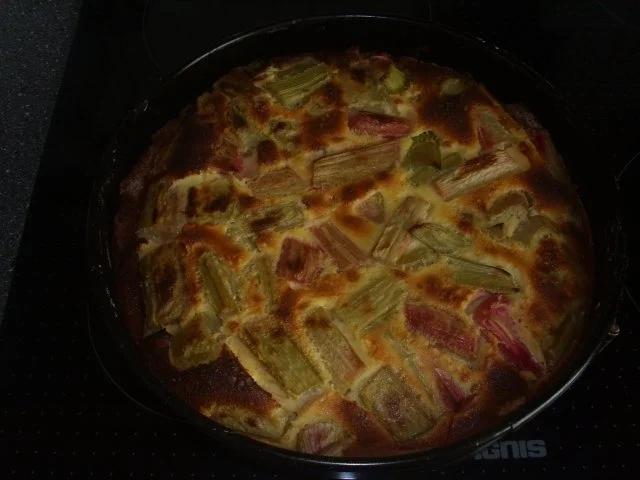 Rhabarber-Pudding Kuchen - Rezept - Bild Nr. 7