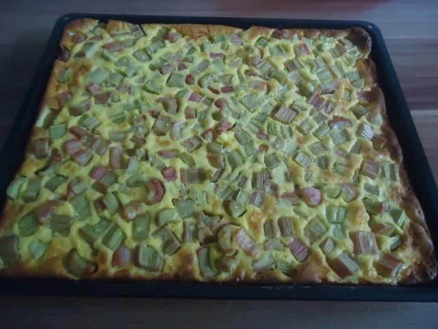 Rhabarber-Pudding Kuchen - Rezept - Bild Nr. 8