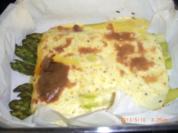 grüner Spargel überbacken - Rezept