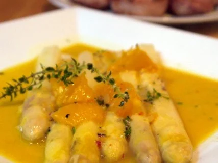 Ofenspargel mit Orangen-Senf-Sauce - Rezept - Bild Nr. 12