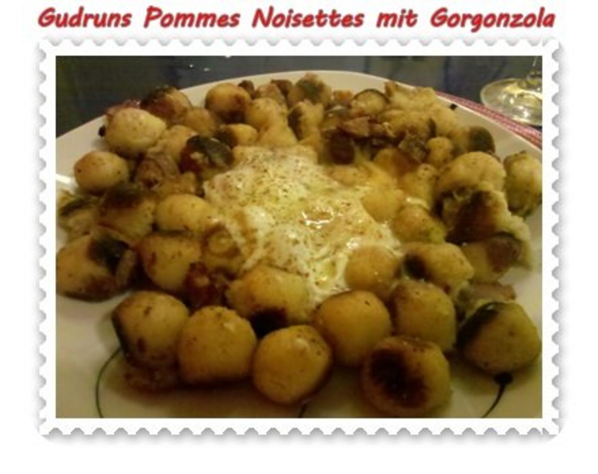 Kartoffeln: Pommes Noisettes mit Gorgonzola und Speck - Rezept