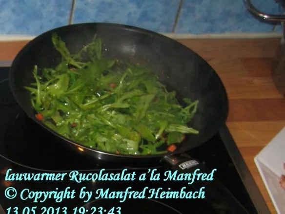 Rezept: Salat – lauwarmer Rucolasalat a’la Manfred Bild Nr. 2 Salat – lauwarmer Rucolasalat a’la Manfred - Rezept - Bild Nr. 2