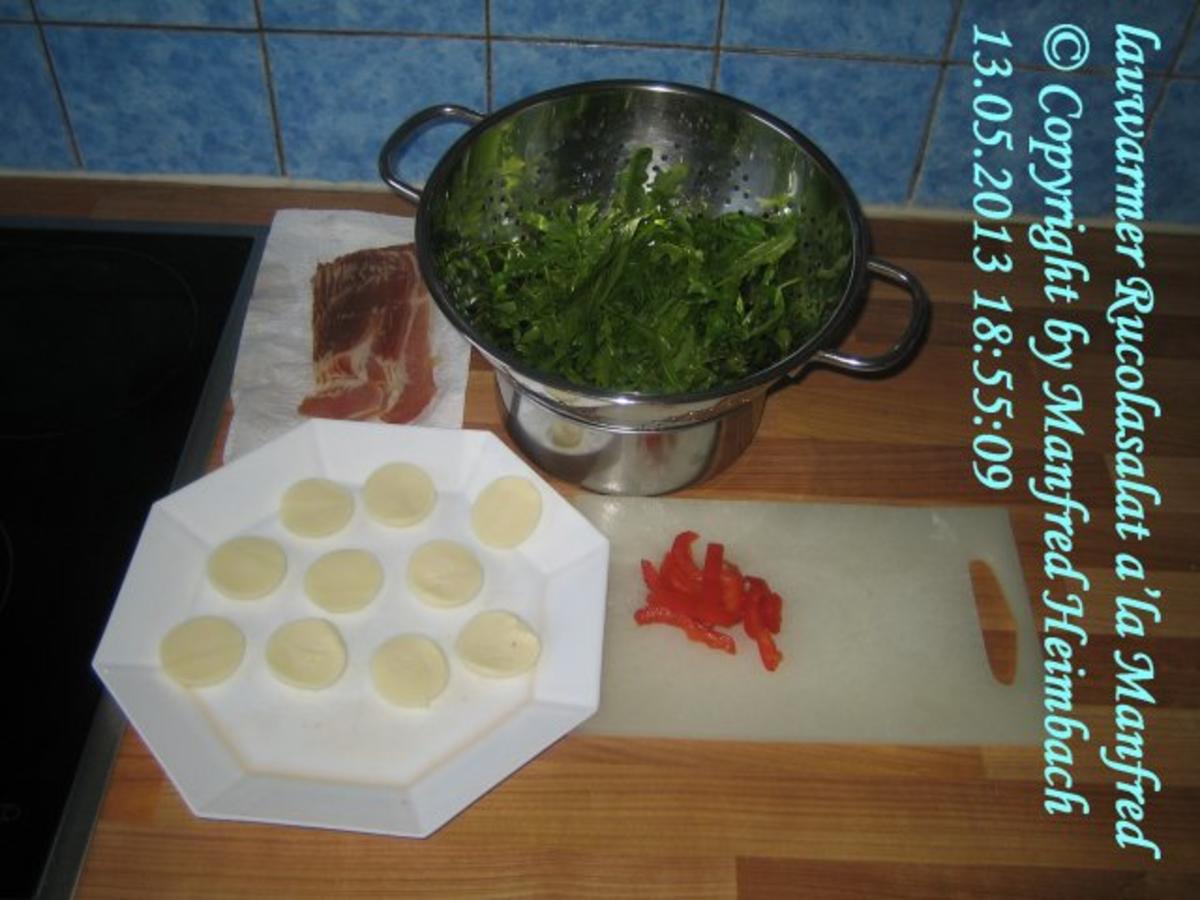 Salat – lauwarmer Rucolasalat a’la Manfred - Rezept - Bild Nr. 3