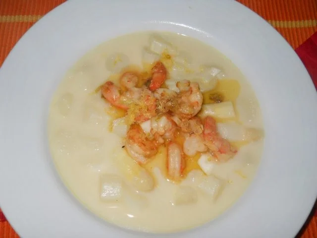 Spargelcremesuppe mit Garnelen - Rezept - Bild Nr. 8