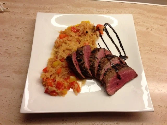 Knoblauch Balsamico mariniertes Lammnierstück - Rezept