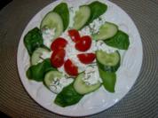 Gurken - "Caprese" mit Frischkäse - Rezept