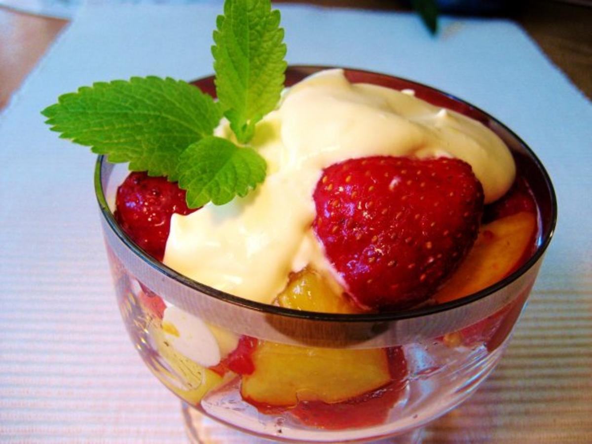 Frische Früchte mit Vanille-Creme - Rezept - Bild Nr. 2