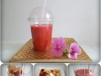 Birne-Banane-Erdbeeren Smoothie - Rezept - Bild Nr. 3