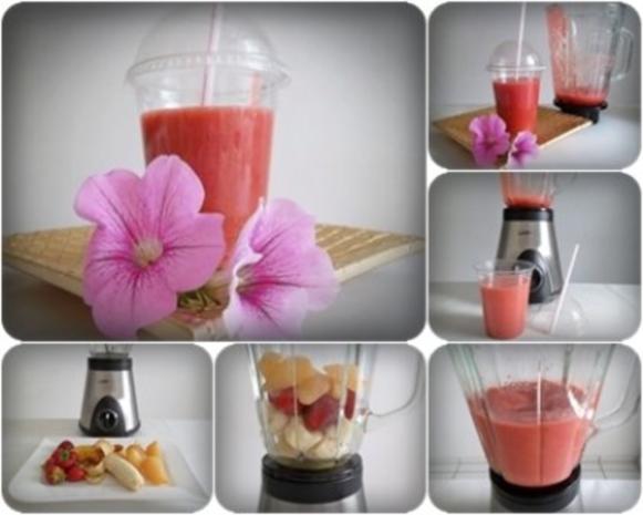 Birnen-Erdbeer-Smoothie zur Gewichtsreduktion