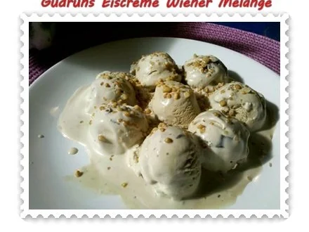 Rezept: Eis: Eiscreme Wiener Melange mit Schoko Eis: Eiscreme Wiener Melange mit Schoko - Rezept