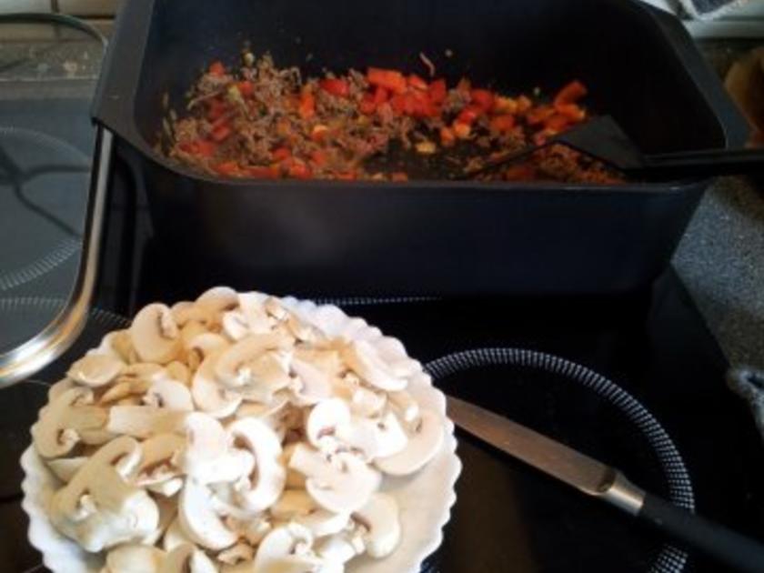 Champignon Hackfleisch Pfanne - schnell &amp; einfach - 141 kcal/100g