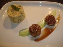 Falafel im Quinoa-Mantel mit Tabbouleh vom Blumenkohl - Rezept