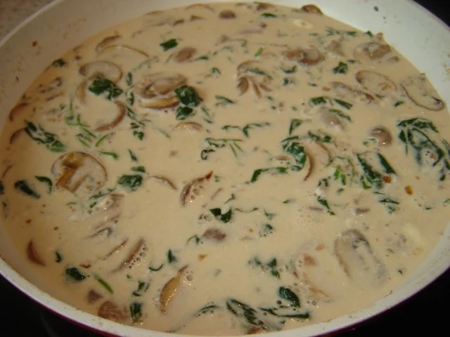 Spinat-Champignon Soße - Rezept - Bild Nr. 7