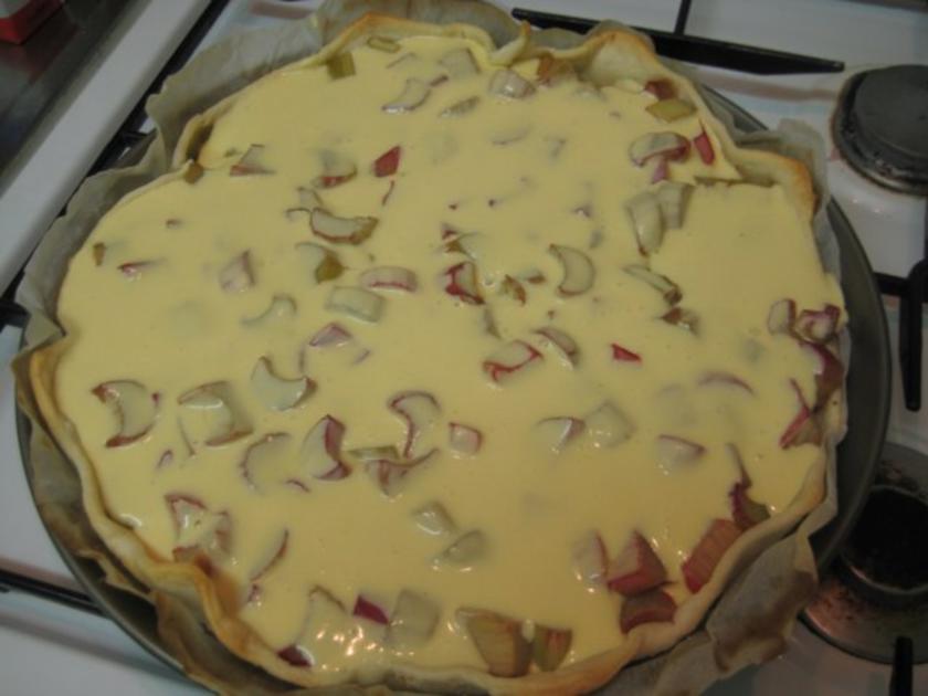 Rhabarber Kokos Quiche - einfach - von strammermax