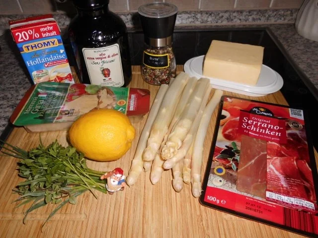 Gebratener Spargel mit gekräutertem Serrano-Schinken>> - Rezept - Bild Nr. 2