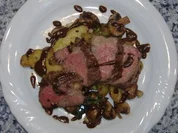 Entrecote mit Mol'e Sauce und einer Kartoffel-Pilzpfanne - Rezept