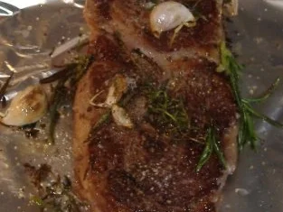 Rezept: Entrecote mit Mol'e Sauce und einer Kartoffel-Pilzpfanne Bild Nr. 2 Entrecote mit Mol'e Sauce und einer Kartoffel-Pilzpfanne - Rezept - Bild Nr. 2