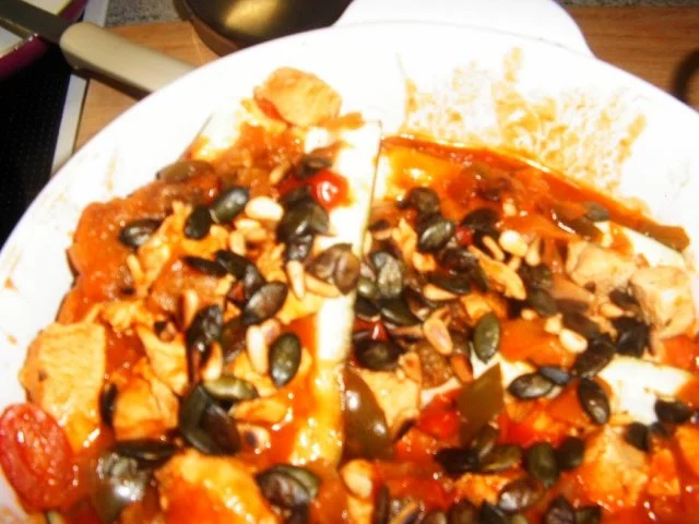 Aubergine mit Hähnchenbrust gefüllt - Rezept - Bild Nr. 7