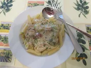 Penne mit Blauschimmel-Steinpilzsoße - Rezept