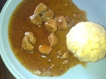 -Hauptmahlzeit- Schweinebraten-Gulasch - Rezept